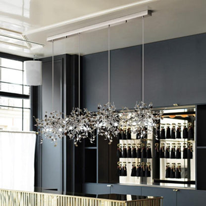Postmodern Individual G9 Leaf Pendant Light Industrial Lamp Metal Hanging Lights LOFT Suspension Luminaire