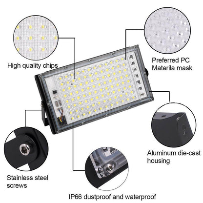 100W Led Flood Light AC Outdoor Floodlight Spotlight IP65 Waterproof LED Street Lamp Landscape Lighting