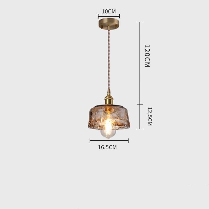 Retro Brass Chandelier Restaurant Glass Lamp Artistic Creativity Personalized Industrial Wind Chandelier