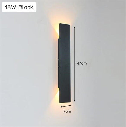 Modern Led Waterproof Outdoor Up Down Wall Lamp IP65 Aluminum 18w LED Wall Light Indoor Decorated Wall Sconce