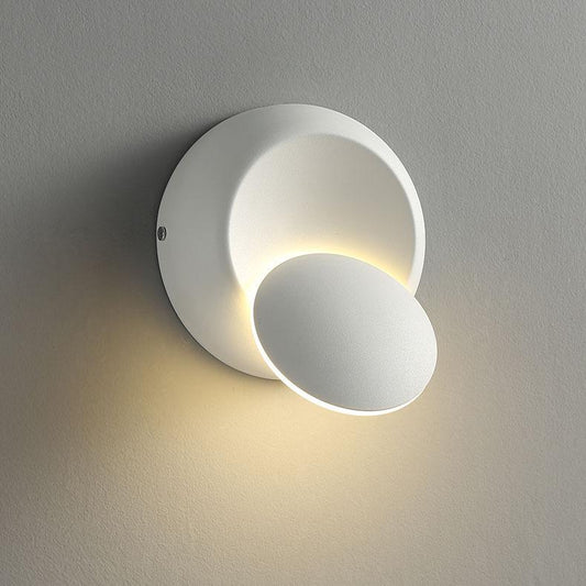 360 Degree Rotary Square Round Bedside Lunar Eclipse Wall Lamp Black and White Living Room Background Wall Stair Decorative Lamps