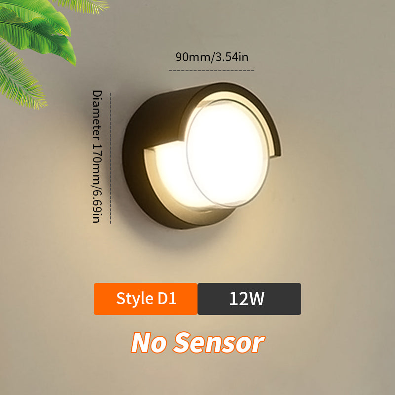 LED Wall Lamp Lighting Radar Motion Sensor 6/12W Suitable For Indoor Outdoor Home Decoration