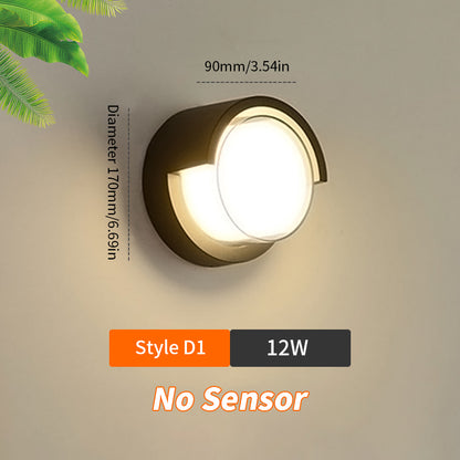 LED Wall Lamp Lighting Radar Motion Sensor 6/12W Suitable For Indoor Outdoor Home Decoration