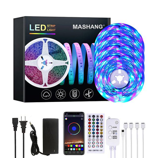 20M LED Strip Lights RGB LED Light Strip Music Sync 1200LEDs LED Strip 2835 SMD Color Changing LED Strip Light Bluetooth Controller and 40 Key Remote LED Lights for Bedroom Home Party