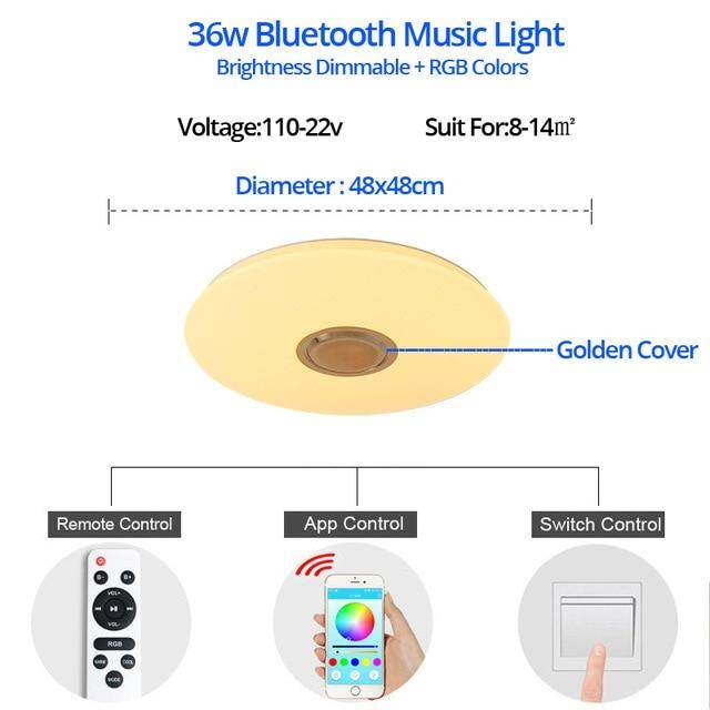 Music LED ceiling Lights RGB APP and Remote control ceiling lamp bedroom 25W 36W 52W living room light lampara de techo