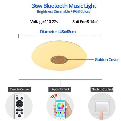 Music LED ceiling Lights RGB APP and Remote control ceiling lamp bedroom 25W 36W 52W living room light lampara de techo