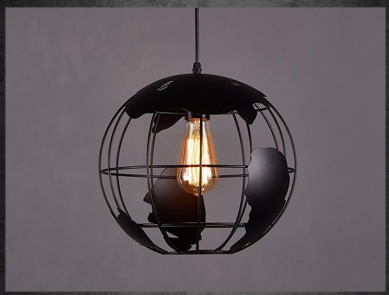 Nordic LED globe pendant lamp iron black / white lamp cafe living room bar office ceiling children ceiling lamp bedroom