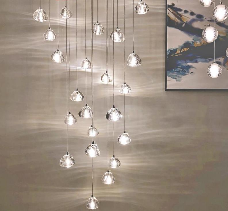 Glass LED Pendant Stair Lights Living Room Cafe Bedroom Lighting Lampara Colgante Cocina Fixtures Nordic Loft Hanging Lamp
