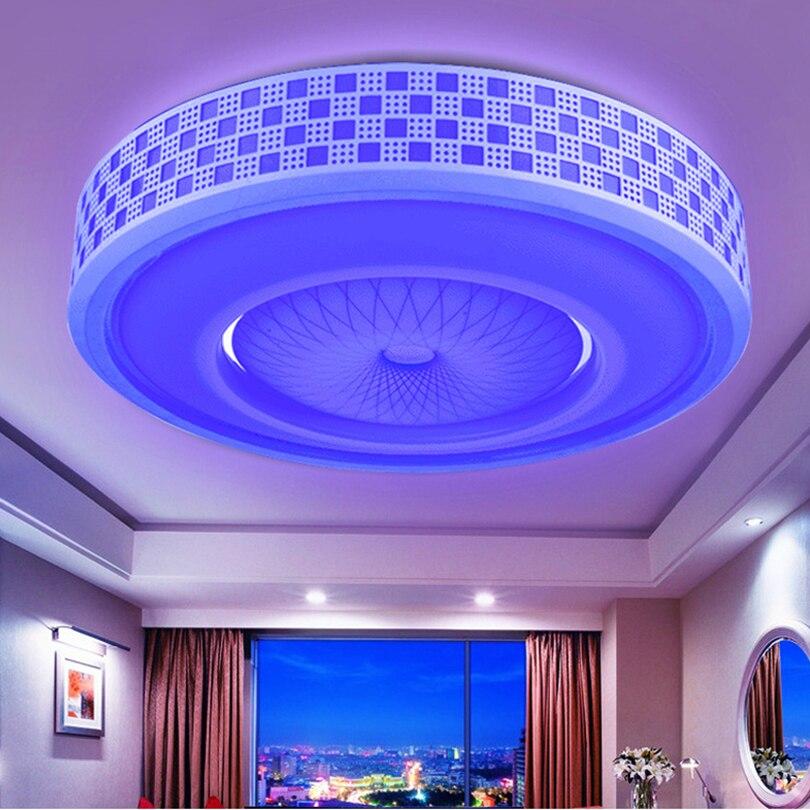 LED Colorful 2.4G Remote Touch Control Ceiling Light 12W 24W 36W RGB+Warm White+Cold White Dimming Light For Living room