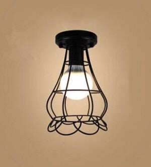 Modern Wrought Iron E27 Led Ceiling Lamps Black Ceiling Lights For Kitchen Living Room Bedroom Study Aisle Restaurant Cafe Hotel