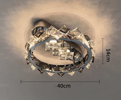 Master Bedroom Crystal Ceiling Lamp Luxury Led Atmosphere Romantic Warm Lamps