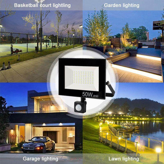 10W 20W 30W 50W 100W LED Floodlight Waterproof PIR Motion Sensor Floodlight Outdoor Wall Lamp Flood Light Spotlight