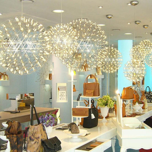 Industrial Loft Iron Ball Sparking Pendant Light LED G4 Modern Nordic Hanging Lamp For Living Room Lobby Hotel Restaurant Cafe