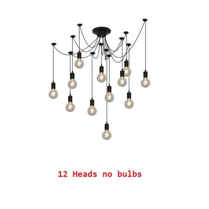 Chandelier DIY Art Spider Ceiling Lamp Fixture Light Hanging Mordern Nordic Retro Edison Bulb Light Vintage Loft Antique hanging