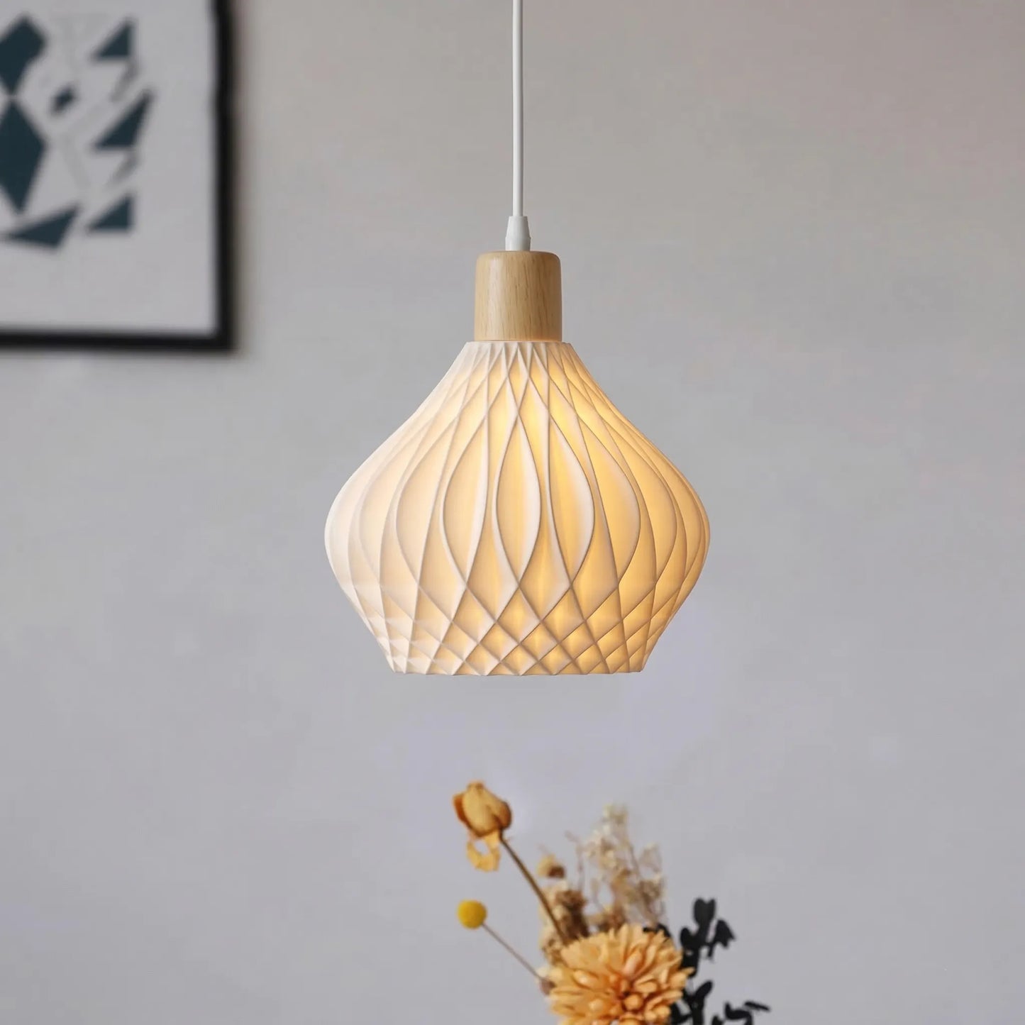 Bamboo Pendant Lamp Hanging Lamp Handmade Rattan Chandelier Fixture Restaurant Dining Room Indoor Lighting AC85-260V
