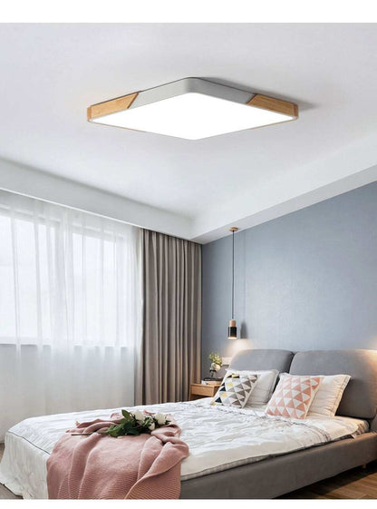 Modern LED Ceiling Light Surface Mount Flush Lamp Indoor Lighting Fixture Living Room Bedroom Kitchen Remote Control Dimmable