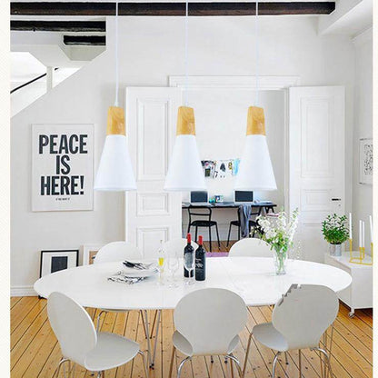 Modern Lights Pendant , Natural Wooden Pendant Lamp Lighting Fixture For Cafe Bar Living Room Kitchen Island Lamp