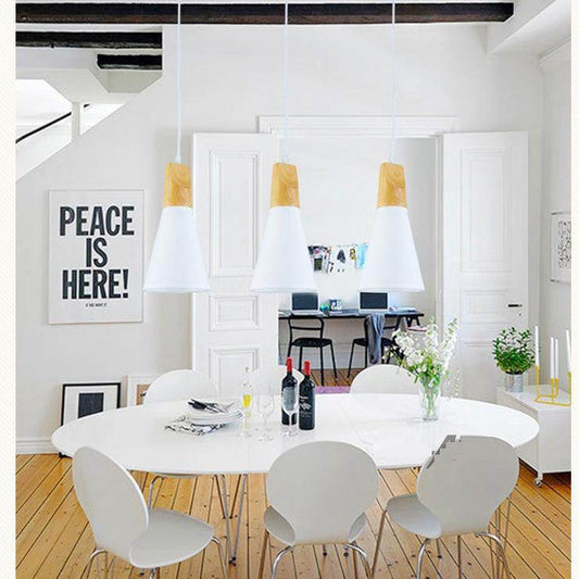 Modern Lights Pendant , Natural Wooden Pendant Lamp Lighting Fixture For Cafe Bar Living Room Kitchen Island Lamp