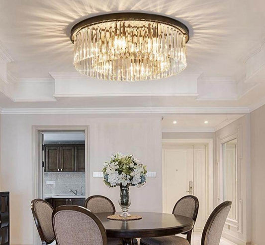 Modern Crystal Pendant Lights Industrial Retro Home Lamp For Living Room Kids Bedroom Dining Table LED Pendant Light Rectangle