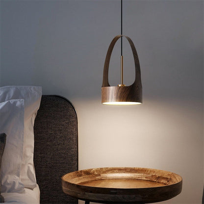 Modern Small Pendant Lights Bedroom Small Chandeliers Nordic Restaurant Wooden Metal Lighting