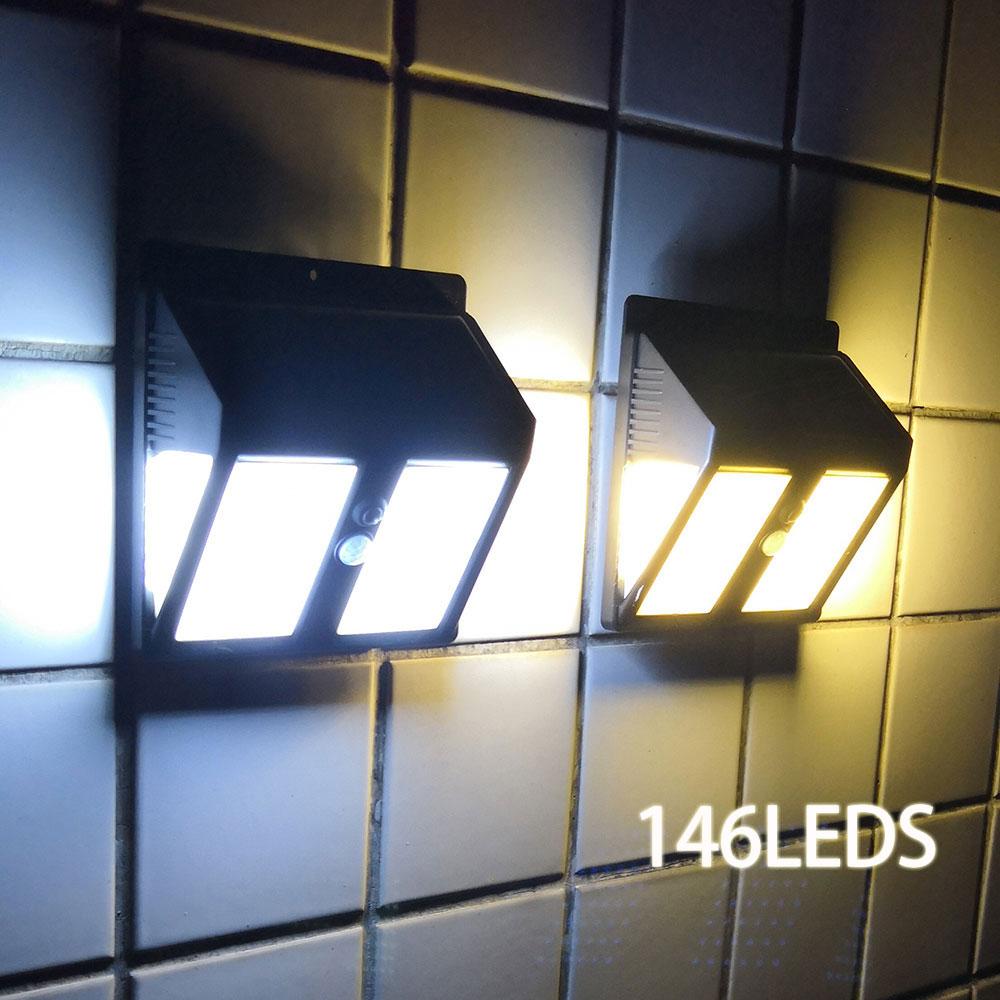 1pc New High Quality Wall Lamp Solar Light 6 LED Outdoor Garden Wall Path Yard Landscape Lighting Cool White Warm RGB changeable