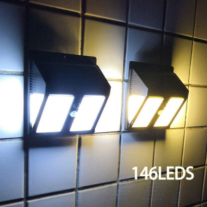 1pc New High Quality Wall Lamp Solar Light 6 LED Outdoor Garden Wall Path Yard Landscape Lighting Cool White Warm RGB changeable