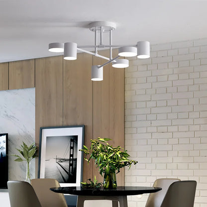 Modern LED Ceiling Chandelier 6 Heads Hanging Lamp Gold Black  For Dining Room Living Rooms Bedroom Hall Home