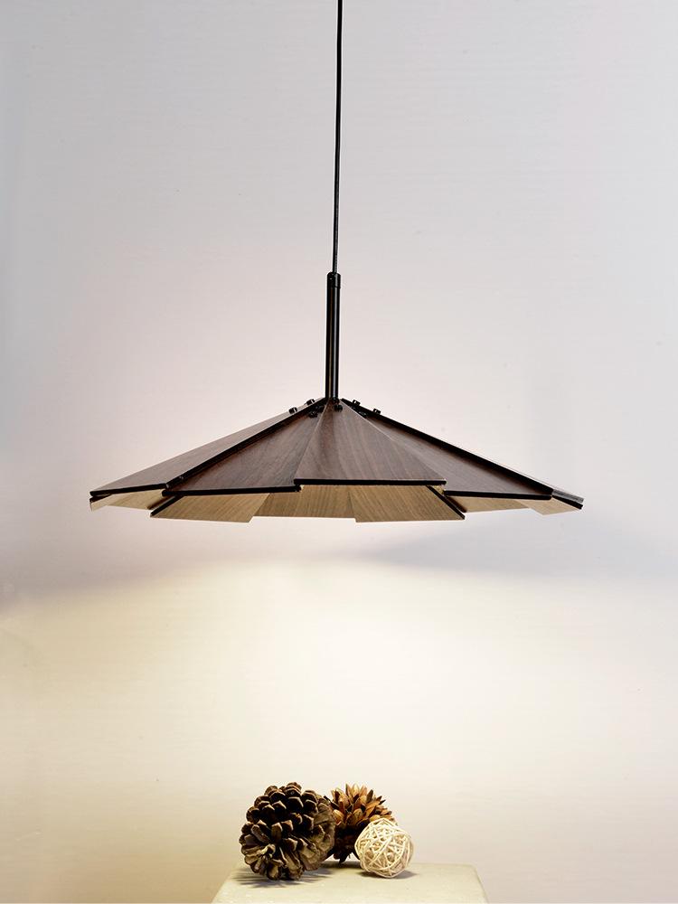 Nordic Minimalist Cafe Homestay Modern Wooden Flying Saucer Chandelier