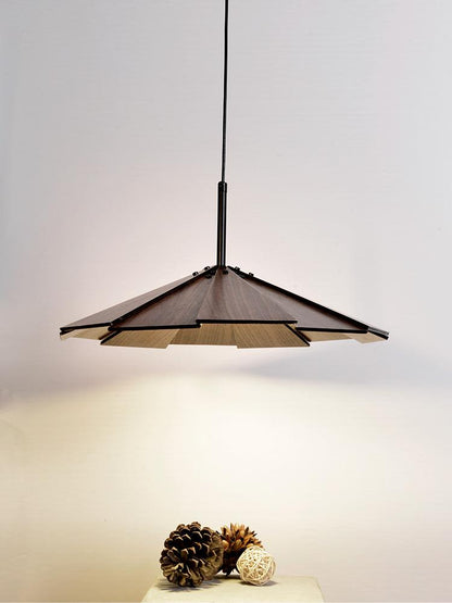 Nordic Minimalist Cafe Homestay Modern Wooden Flying Saucer Chandelier