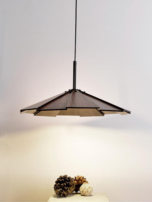 Nordic Minimalist Cafe Homestay Modern Wooden Flying Saucer Chandelier