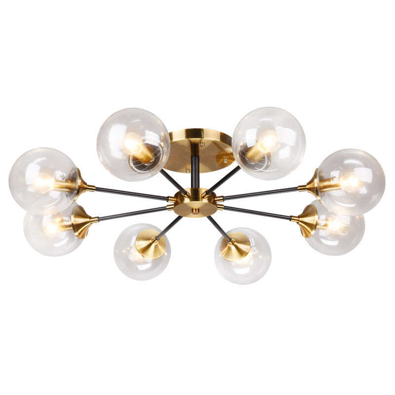 Nordic Light Luxury Glass Living Room Dining Room Ceiling Lamp
