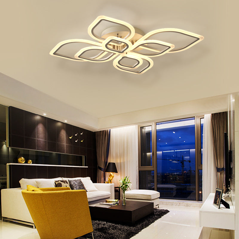 LED Ceiling Light Lustre For Living Room Kitchen Bedroom Dining Room Ring Chandelier Light Fixture Remote Control APP Dec