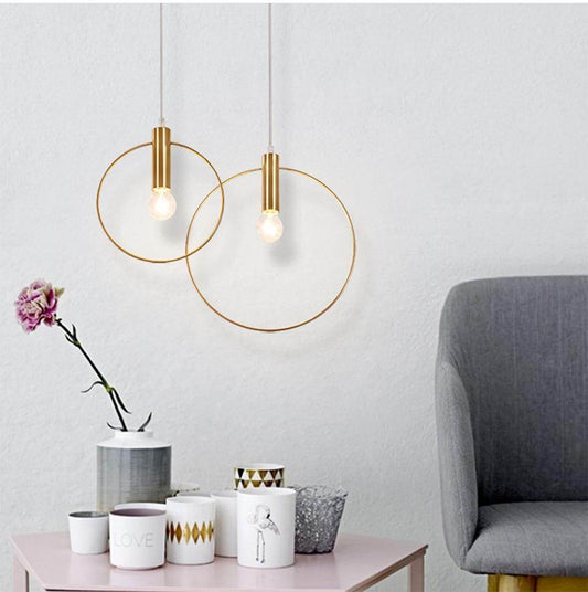 Luminaria Lustres E Pendentes Para Sala De Jantar Single Ring Pendant Lights Hanglamp Modern Industrial Decor Vintage Light