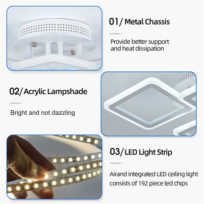 Ceiling Lamp Bedroom Pendant Light Lighting Dining Room Kitchen Aisle Balcony With App And Remote Control Dimming Fixture