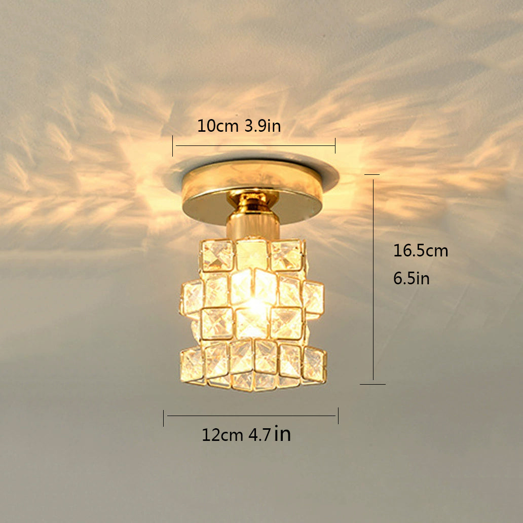 Creative and personalized American-style hallway and corridor lights, modern minimalist entryway and door crystal ceiling lights