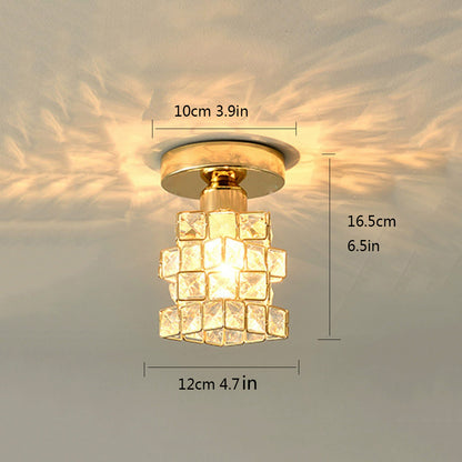Creative and personalized American-style hallway and corridor lights, modern minimalist entryway and door crystal ceiling lights