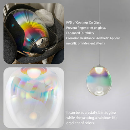 Lighting Colorful Glass Pendant Light Chandelier Children Blow Bubbles Shade Will Display Ambient