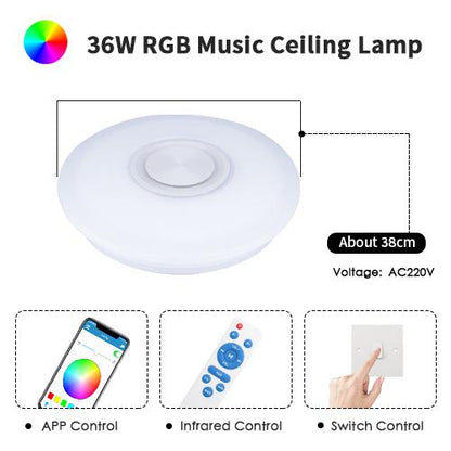 Led Ceiling Light RGB Dimmable 36W 40W Smart APP Control Bluetooth Music Modern Led Ceiling Lamp Living Room Bedroom