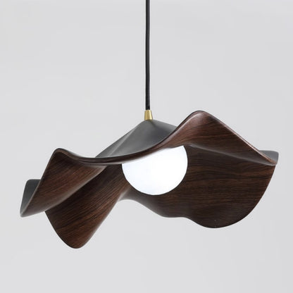 Wabi Sab Lotus Leaf Dining Pendant Light Petal Wood Grain Resin Pendants Lights Colour For Bedroom Dining Room Lighting