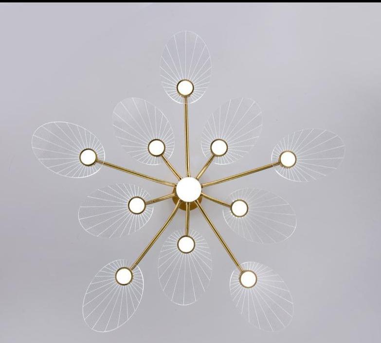 Light Luxury Living Room All Copper Chandelier Post-modern Creative Study Lamp