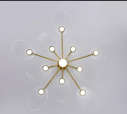 Light Luxury Living Room All Copper Chandelier Post-modern Creative Study Lamp