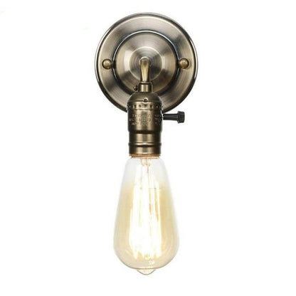 Pull chain switch scones led wall lights Chrome loft style retro vintage iron bedroom wall lamp bedside lampen stair wandlamp