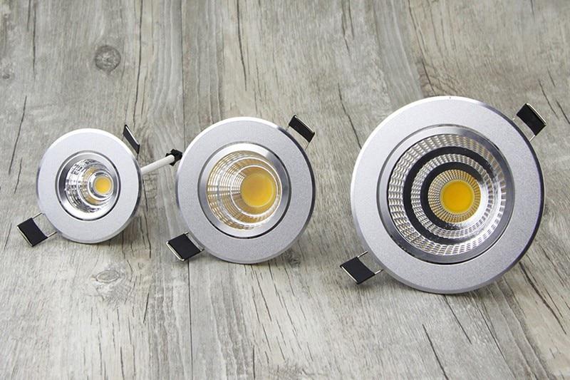 Led Downlight Dimmable lamp 3w 5w 7W 12w 15w 20w  30w 40w cob led spot ceiling recessed downlights round panel light