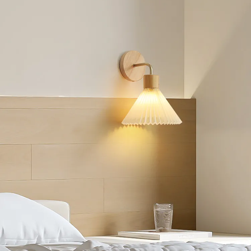 Nordic LED Wall Lamp Modern Wood Wall Light Indoor Lighting Room Decor Sconces For Bedside Bedroom Living Room E27 Bulb
