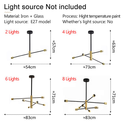 Nordic Modern Chandelier Hanging Lamps For Ceiling Home Decor Living Room Bedroom Pendant Indoor Fixtures E27 G95 G125 Milk Bulb