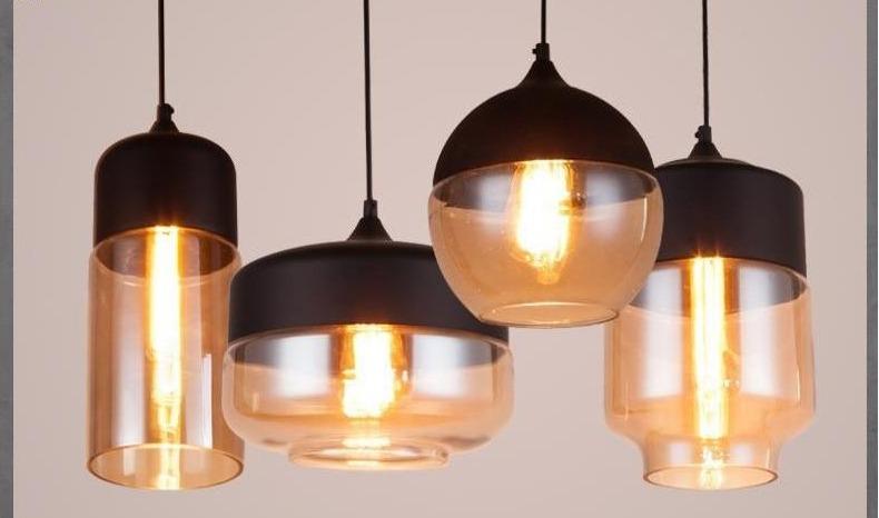 Glass Nordic Modern Pendant Lamp Dinning Room Bar Cafe Loft Vintage Light Hanging Lights Industrial Lighting Fixtures LED