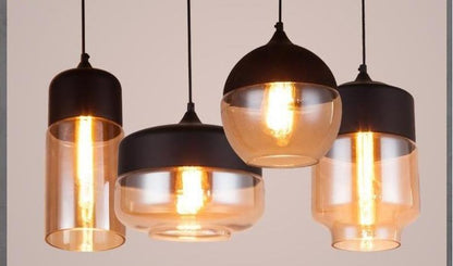 Glass Nordic Modern Pendant Lamp Dinning Room Bar Cafe Loft Vintage Light Hanging Lights Industrial Lighting Fixtures LED