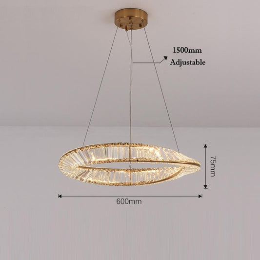 Creative Chandelier Simple American Crystal Living Room Lamp