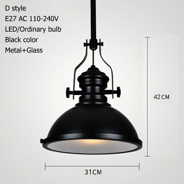 3 Style Loft Retro Industrial Hanging Hardware Metals Pendant Lamp Vintage E27 LED Lights For Kitchen Bar Coffee Light Fixtures