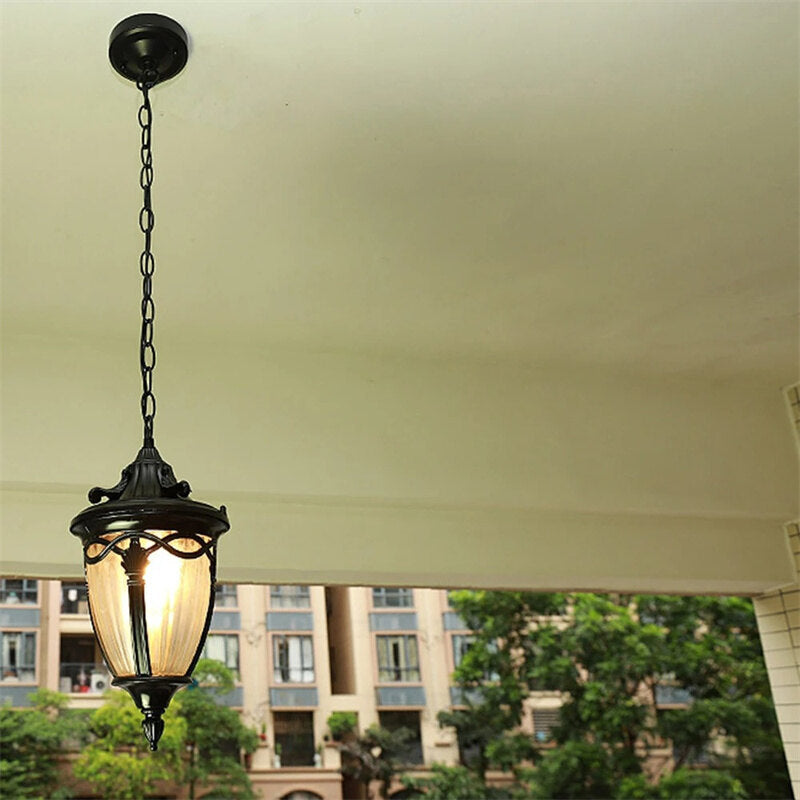 Outdoor waterproof chandeliers European wall lights retro garden lights villa personality creative gazebo corridor hanging lamps